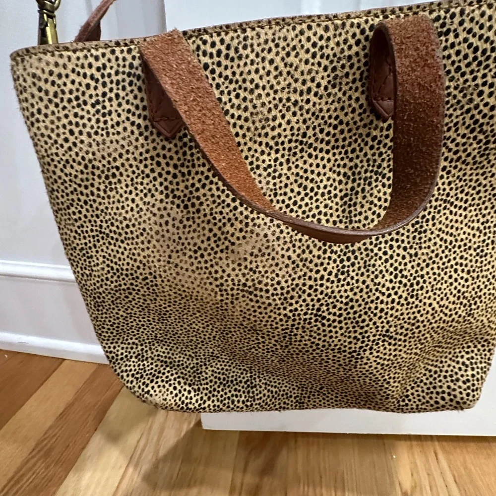 Madewell Tan and Brown Calf Hair Animal Print Women's Crossbody Bag - Picture 5 of 16